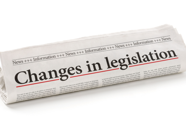 picture of legislation changes as a newspaper headline